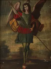 Spanish Colonial School, An Archangel; together with a painting of a similar subject (a pair)