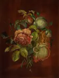 A floral still life by Continental School, oil on panel, offered Jun 2012
