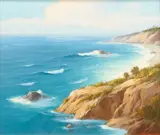 Earl I. Daniels, Crown Pt., Laguna Beach, oil on canvas