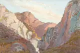 Albert Thomas Derome, Gaviota Pass, Looking into the Pass from Ocean side, 1917, watercolor on paper