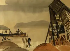 Last Cargo by George Post, watercolor on paper, offered Jun 2012