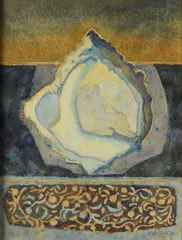 Philip Latimer Dike, Shell Structure and Sea Garden, watercolor and pencil on paper