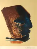 Masque by David Alfaro Siqueiros, 1969, Lithograph in colors on wove paper, sold Jun 2012
