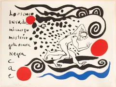 Lo oscuro invade by Alexander Calder, 1970, Lithograph in colors on wove paper, sold Jun 2012