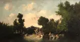 L. Benat, The boating party, oil on canvas
