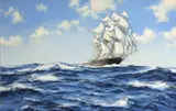 James Brereton, The 'Eliza Shaw' - billowing home, oil on canvas
