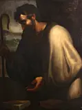 Neapolitan School, A bearded saint holding a shepherd's crook