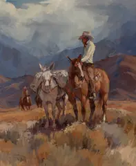 Suzanne Baker, Mountain ride, oil on canvas