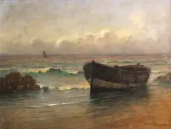 William Barr, Stonehaven fishing boat, oil on canvas