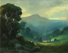 Mount Tamalpais, Marin County by Samuel Tilden Daken, oil on canvas affixed to board, sold Dec 2012