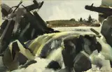 Barse Miller, West bay stream, 1963, watercolor on paper