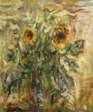 Yuri Gusev, Sunflowers, 1992, oil on canvas