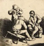 Cornelis Pietersz. Bega, The Three Drinkers (B. 29), 1650s