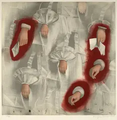 Velazquez Hands by Christopher Brown, 1995, Color aquatint with soft-ground and hard-ground etching on wove paper, offered Dec 2012