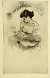 Louis Legrand, La Môme Terpsichore (A. 80; E. 71; R. 50), c. 1893, Etching with aquatint and drypoint on cream Japon paper