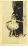 Louis Legrand, Première leçon, from Les Petites du Ballet (A. 76; E. 67; R. 46), 1893, Etching with aquatint and drypoint on cream Japon paper