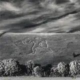 Michael Kenna, Cerne Abbas Giant, Dorset England; Genie de la Science, 1990; 1996
