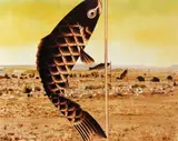 Patrick Nagatani, Japanese Children's Day Carp Banners, Paguate Village, Jackpile Mine Uranium Tailings, Laguna Pueblo Reservation, New Mexico, 1990, Chromogenic print