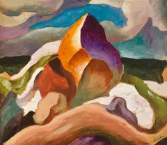 Thomas Hart Benton, Waves, 1920, oil on paper