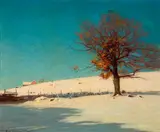 L. Birge Harrison, Old Oaks Defiance, Woodstock, Vermont, oil on canvas