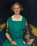 Gertrude Fiske, Portrait of Rosamond Castle Winslow, oil on canvas