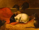 James Henry Beard, Peep at Growing Danger, oil on canvas