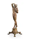 Malvina Hoffman, Boy with Panther Club, Bronze with brownish-gold patina