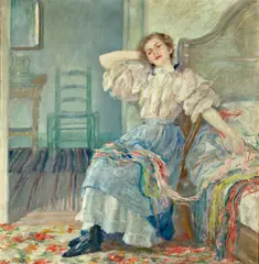 Robert Reid, Reminiscing, oil on canvas