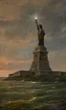 Cornelis Christiaan Dommersen, Statue of Liberty, 1910, oil on canvas