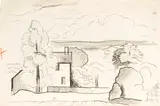 Oscar Florianus Bluemner, Park at Edgecomb Avenue, 1916, pencil on paper