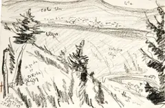 Glen Onoco[sic] by Oscar Florianus Bluemner, 1913, pencil on paper, offered Nov 2012