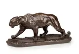 Charles Cary Rumsey, Walking Puma, bronze with brown patina