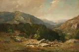 Frederick Ballard Williams, Hills of purple and rose, oil on canvas