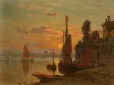 John Joseph Enneking, Adriatic sunset, 1874, oil on canvas