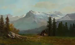 William Weaver Armstrong, Indian encampment, Strawberry Valley, California, 1885, oil on canvas