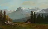 William Weaver Armstrong, Indian encampment, Strawberry Valley, California, 1885, oil on canvas