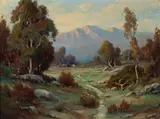 Alexis Matthew Podchernikoff, Stream through a mountain landscape