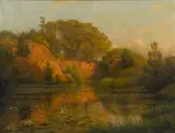 William Barr, Evening sunshine, Golden Gate Park, oil on canvas