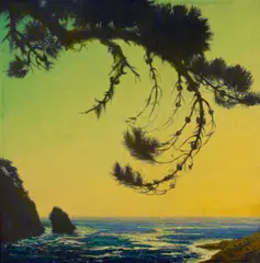 Ferdinand Burgdorff, The California coast, 1929, oil on masonite