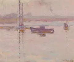 Rose Mist by William Clapp, 1924, oil on board, sold Dec 2012