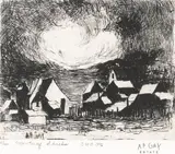 August François Gay, Fisherman's Wharf; Oliver Street, Monterey, California; Monterey shacks (group of three)