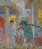 Bernard von Eichman, China #3, 1924, oil on board