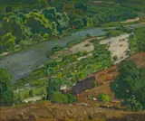 William Wendt, Santa Ana River, 1928, oil on canvas