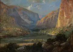 The Apache trail by J. Bond Francisco, oil on canvas, sold Dec 2012