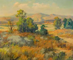 The hillside by Maurice Braun, oil on canvas, offered Dec 2012