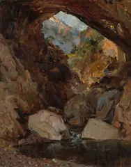 Tonto's bridge, Arizona by J. Bond Francisco, oil on canvas, sold Dec 2012