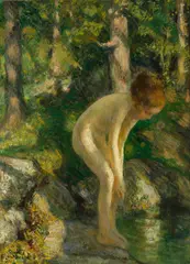 Francis Luis Mora, Bather, 1924, oil on panel