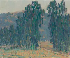 A view through the trees by Rinaldo Cuneo, oil on canvas affixed to board, offered Dec 2012