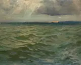 Godrevy, St. Ives by Sydney Laurence, oil on panel, offered Dec 2012