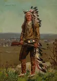 Salvador Mege, Sitting Bull, 1889, oil on canvas